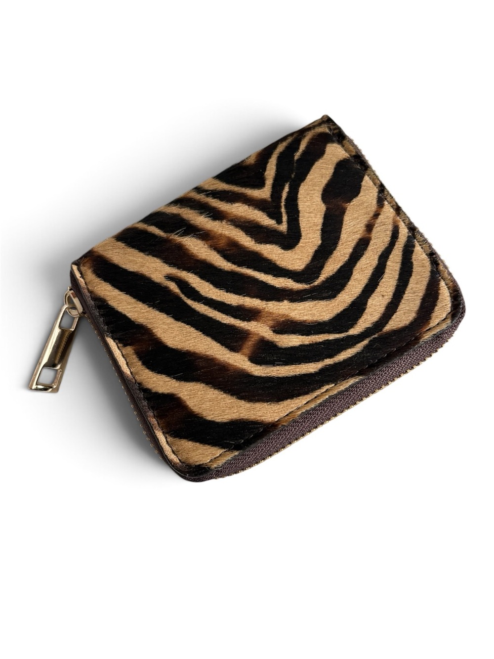 Davina Firenze Tiger Print Zip Wallet NWT